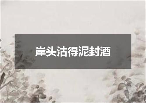 岸头沽得泥封酒