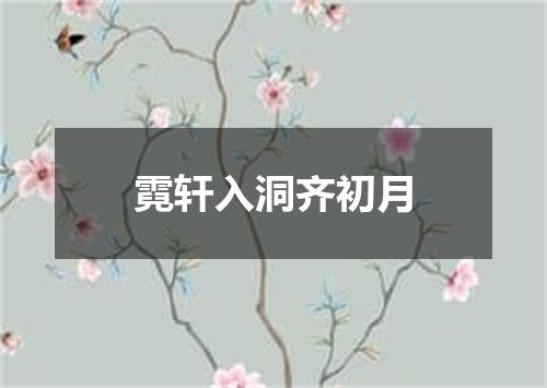 霓轩入洞齐初月