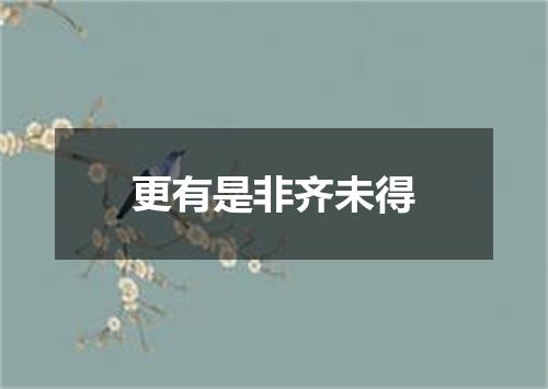 更有是非齐未得