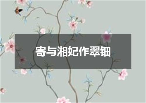 寄与湘妃作翠钿