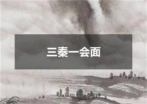 三秦一会面