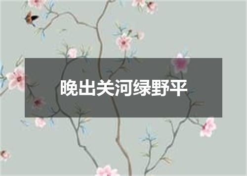 晚出关河绿野平