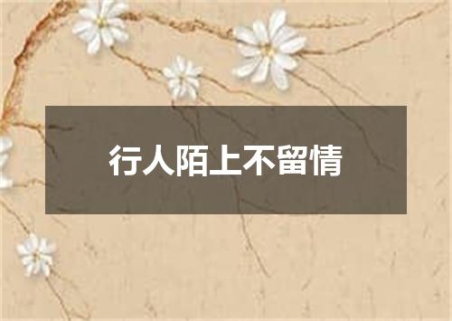 行人陌上不留情