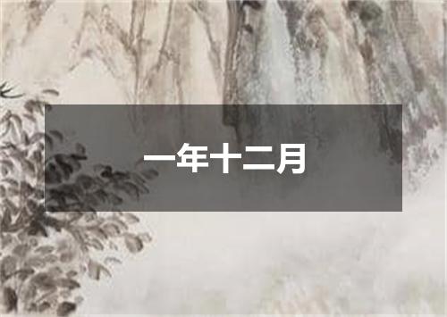 一年十二月