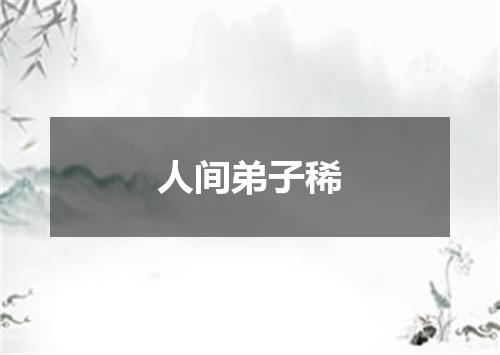 人间弟子稀