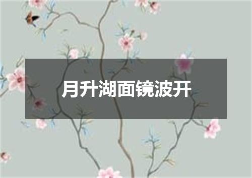 月升湖面镜波开