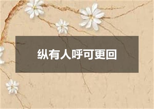 纵有人呼可更回