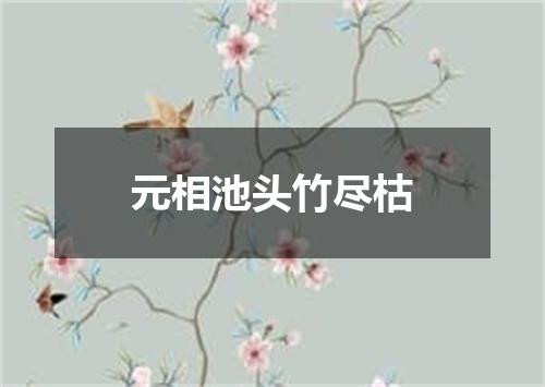 元相池头竹尽枯