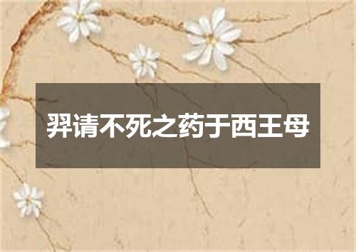 羿请不死之药于西王母