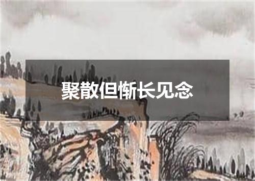 聚散但惭长见念