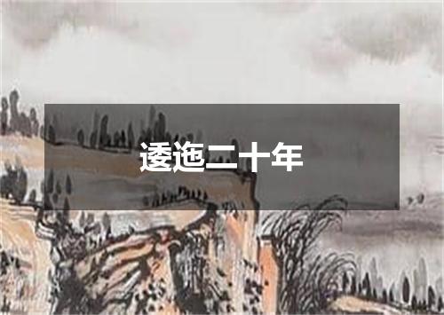 逶迤二十年