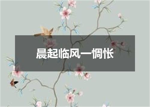 晨起临风一惆怅