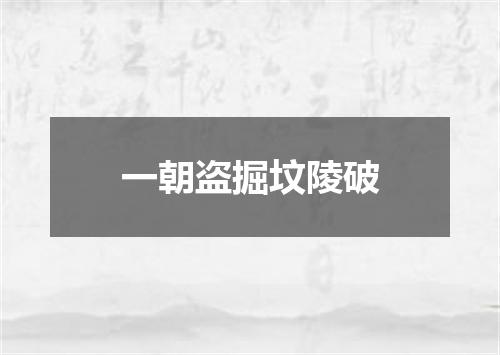 一朝盗掘坟陵破