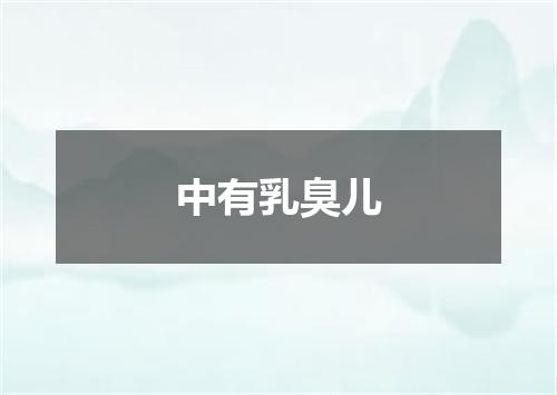 中有乳臭儿