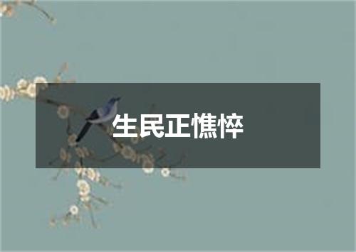 生民正憔悴