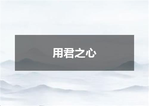 用君之心