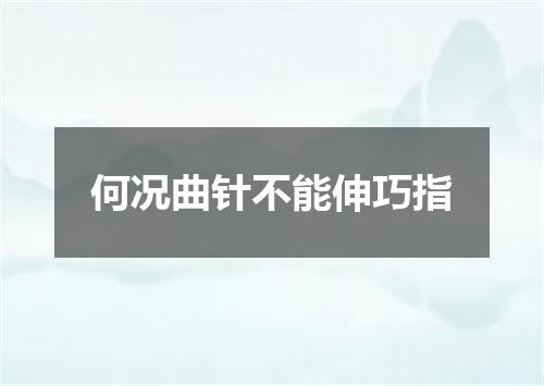 何况曲针不能伸巧指