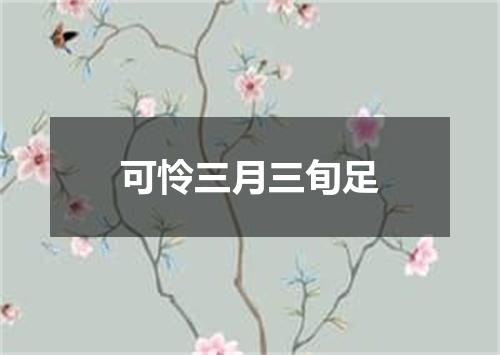 可怜三月三旬足
