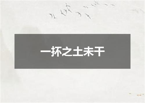 一抔之土未干