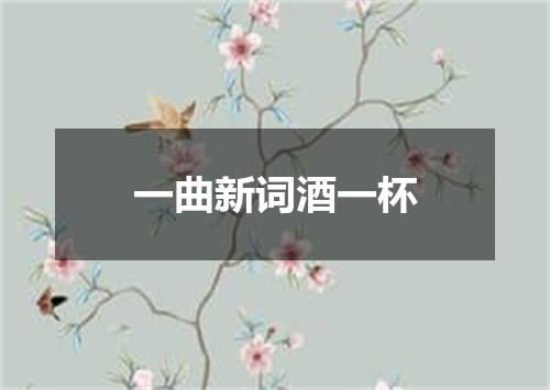 一曲新词酒一杯