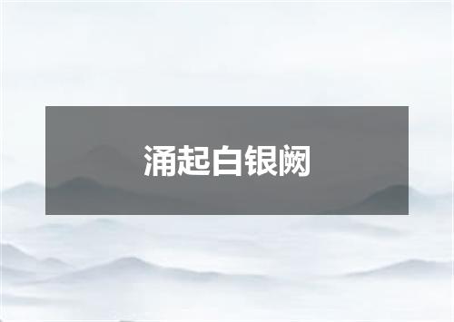 涌起白银阙