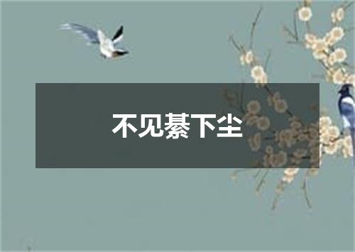 不见綦下尘