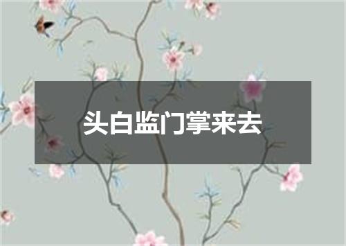 头白监门掌来去