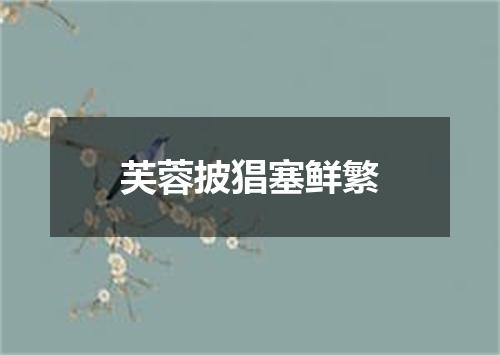 芙蓉披猖塞鲜繁