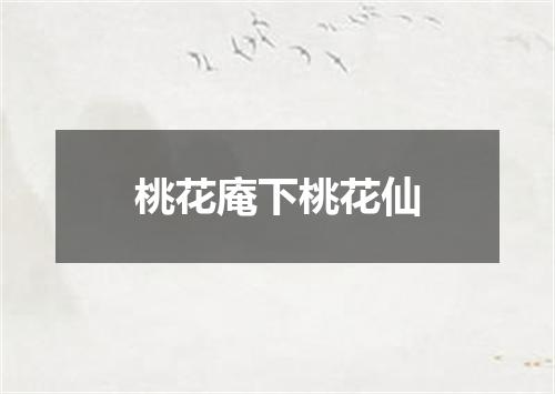 桃花庵下桃花仙