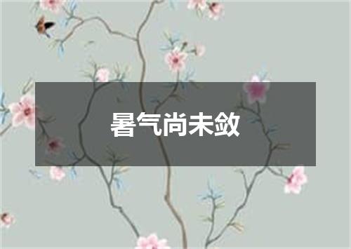 暑气尚未敛