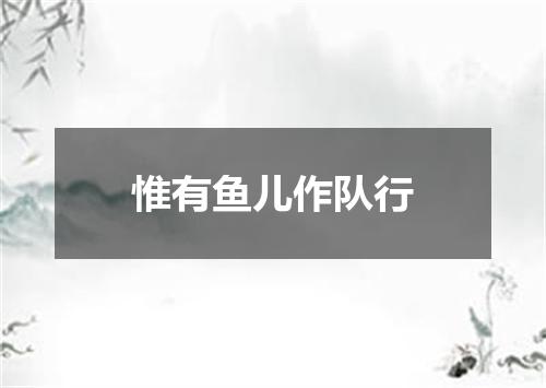 惟有鱼儿作队行