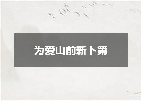 为爱山前新卜第