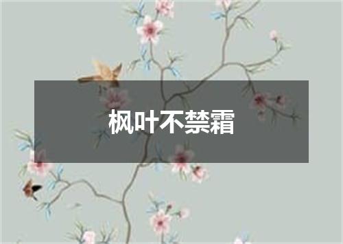 枫叶不禁霜