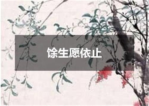 馀生愿依止