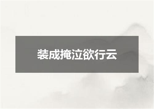 装成掩泣欲行云