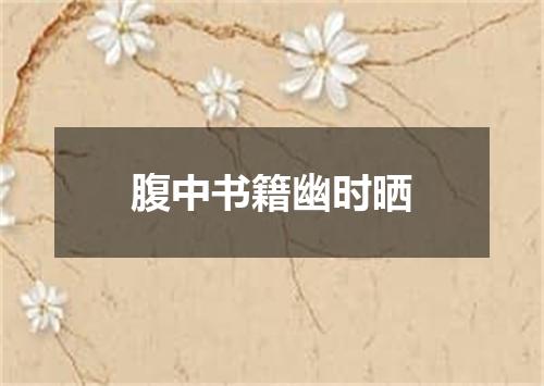 腹中书籍幽时晒