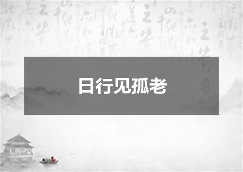 日行见孤老