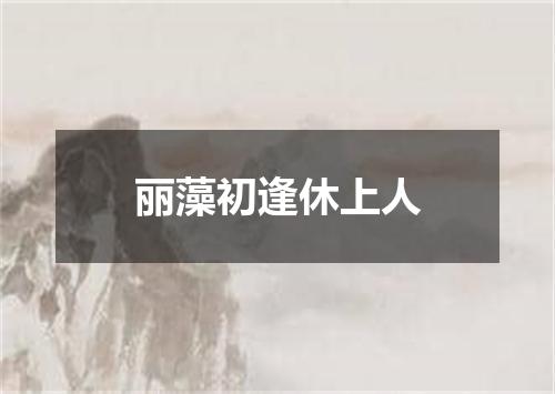 丽藻初逢休上人