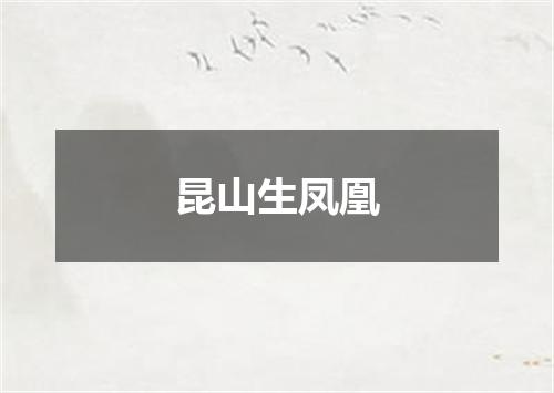 昆山生凤凰