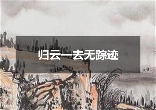 归云一去无踪迹