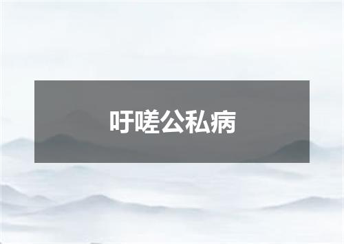 吁嗟公私病