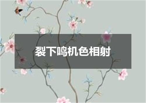 裂下鸣机色相射