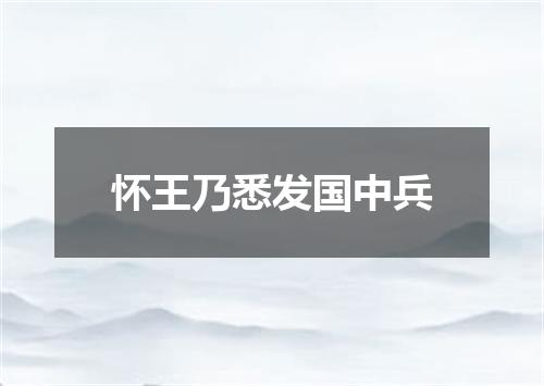 怀王乃悉发国中兵