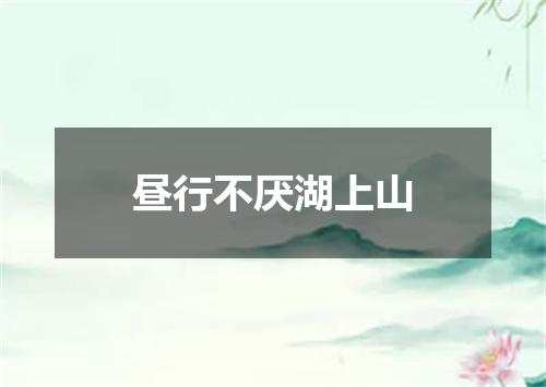 昼行不厌湖上山