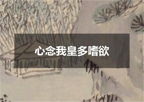 心念我皇多嗜欲