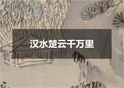 汉水楚云千万里