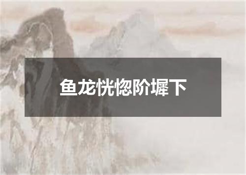 鱼龙恍惚阶墀下