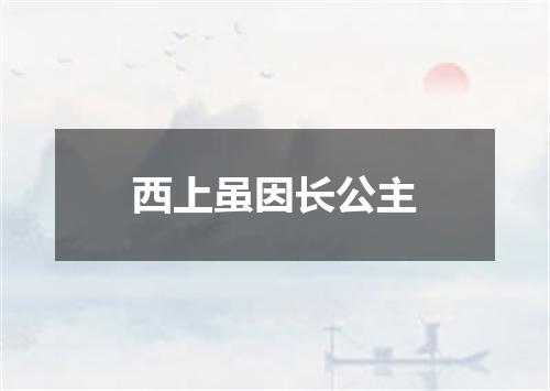 西上虽因长公主