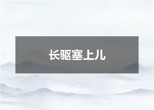 长驱塞上儿