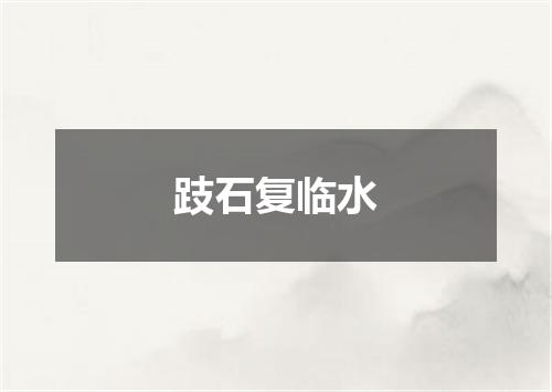 跂石复临水